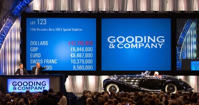 Up 44%, Gooding & Company reports more than $189 million and 45 world records from its 2012 automotive auction sales