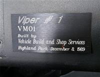 1989 Dodge Viper Concept.  Chassis number VM01