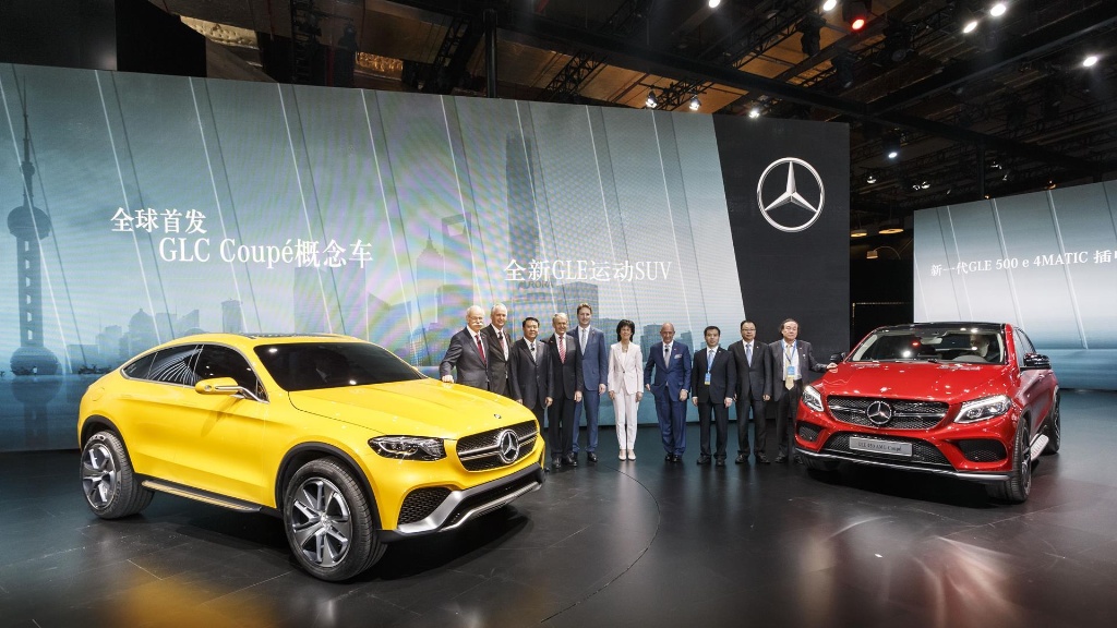 Mercedes-Benz at Auto Shanghai 2015 – the SUV offensive continues: World Premiere for Concept GLC Coupé - China Premiere for GLE and GLE Coupé