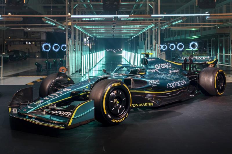 AMR22 Formula One challenger unveiled at Aston Martin's global headquarters