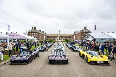 Spectacular world record Aston Martin Valkyrie supercar parade thrills Salon Privé London