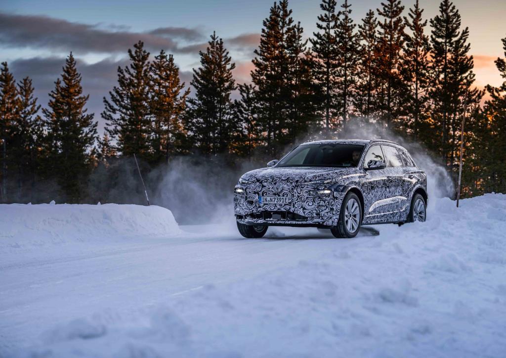 Put through its paces: Audi tests the production-oriented Q6 e-tron prototype in the far north