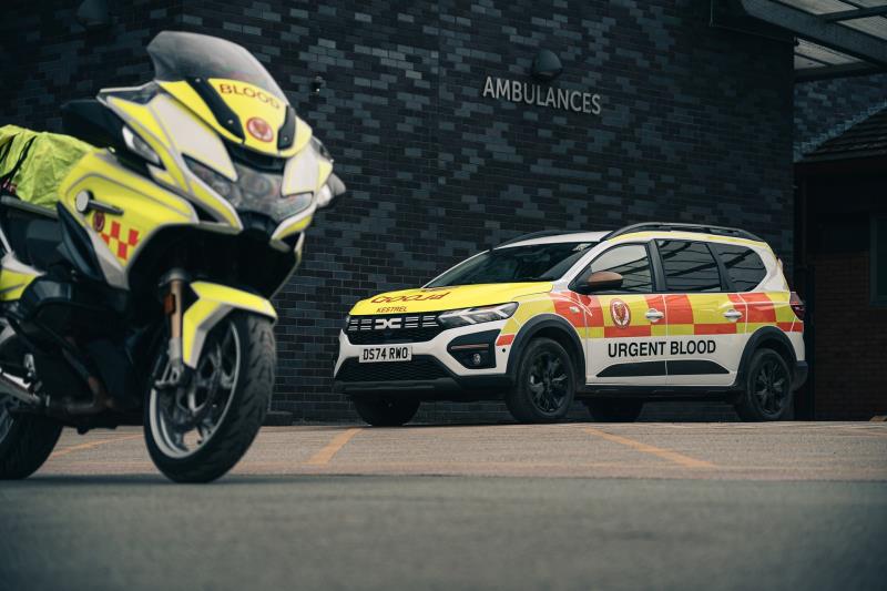 Dacia Jogger helps Blood Bikes deliver 'a positive' and vital service to NHS hospitals and patients