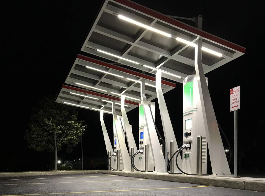 Electrify Canada To Install Overhead Canopies At Electric Vehicle Charging Stations Across Canada