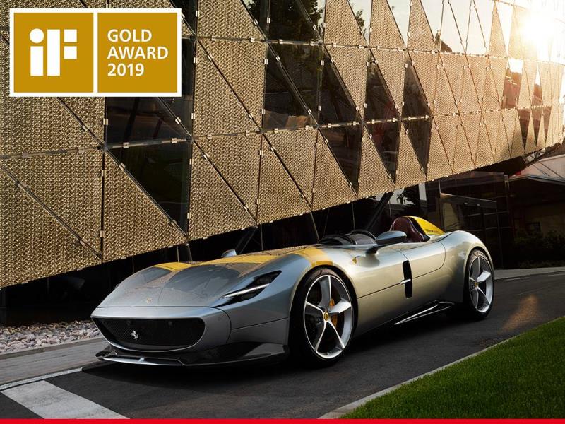 Ferrari Monza SP1 Wins If Gold Award - The Ferrari Portofino, The 488 Pista And The SP38 Win The If Design Award