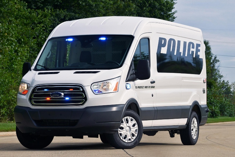 ONLY PEOPLE NOT THRILLED ABOUT RIDING IN ALL-NEW FORD TRANSIT? PRISONERS