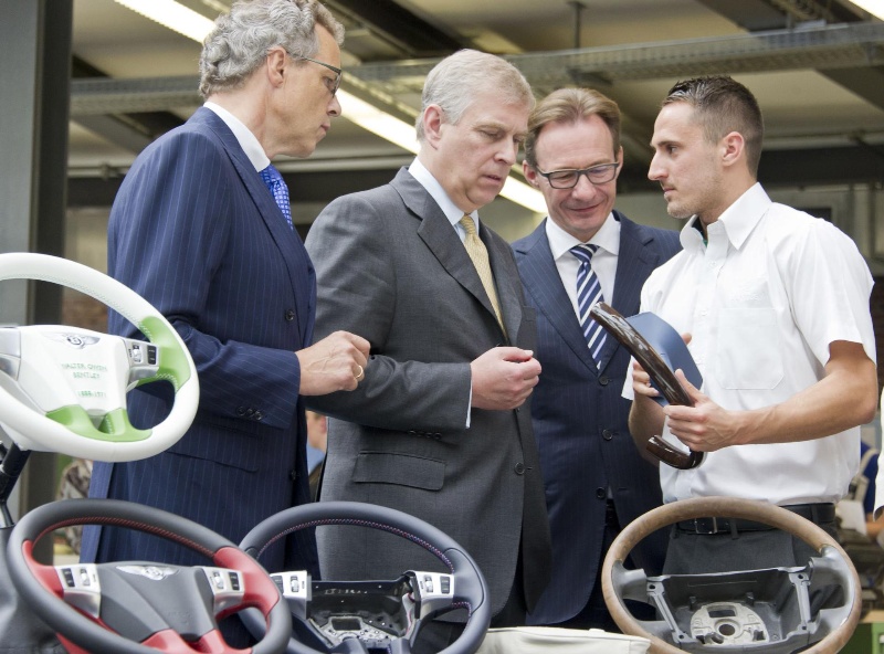 HRH THE DUKE OF YORK MEETS BENTLEY EXPERTS, YOUNG ENGINEERS AND TECHNICIANS