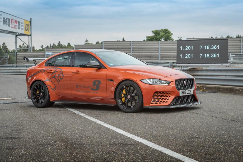 Jaguar XE SV Project 8, The World's Fastest Saloon Car, Beats Its Own Nürburgring Nordschleife Record