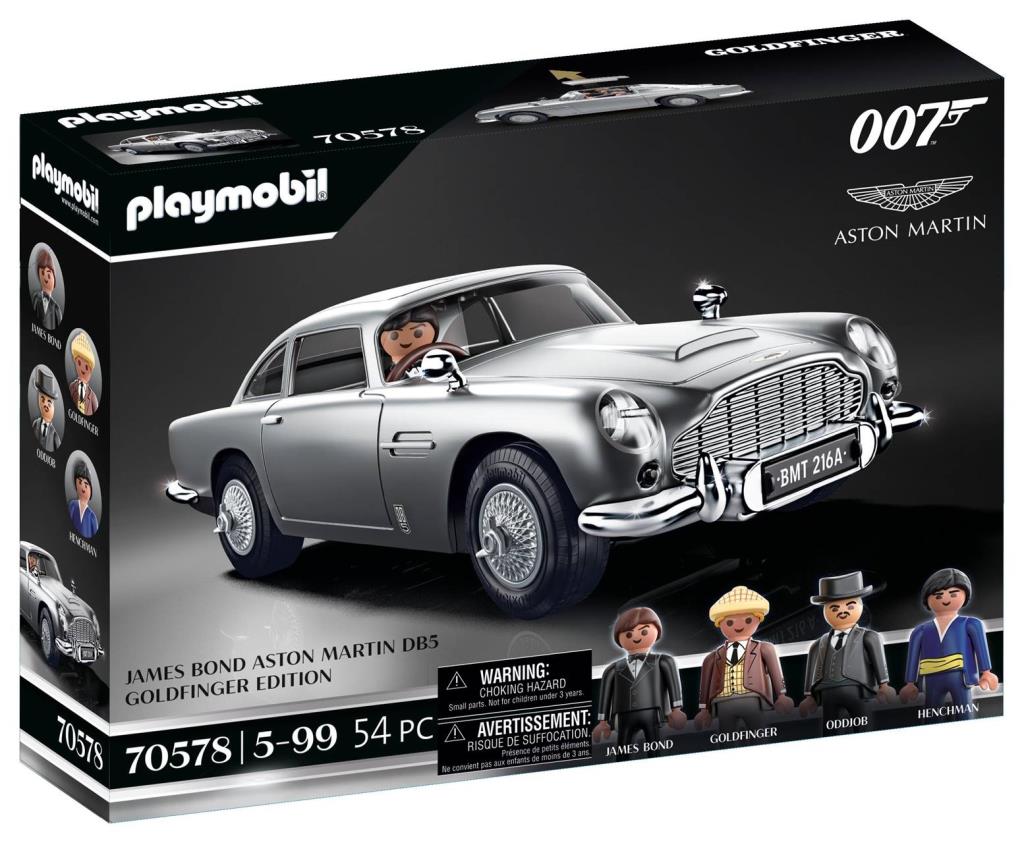 The James Bond Aston Martin DB5 – Goldfinger Edition from PLAYMOBIL is ready to serve on Her Majesty's Secret Service