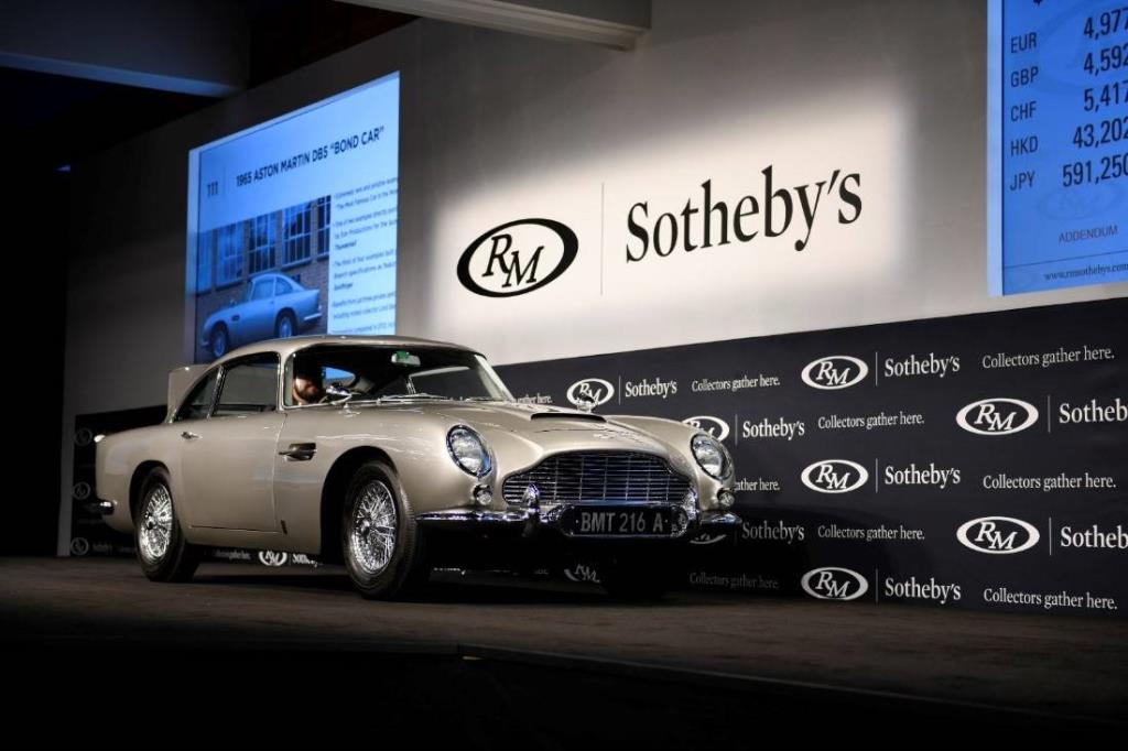 James Bond Aston Martin DB5 Sells For Record $6.4 Million At RM Sotheby's Monterey Single-Marque Evening With Aston Martin