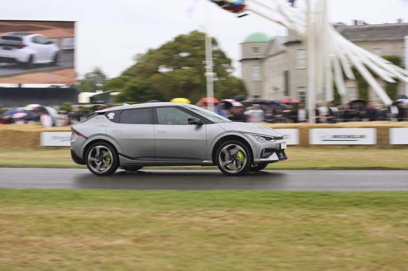 Kia EV6 GT on the start line at Goodwood Festival of Speed