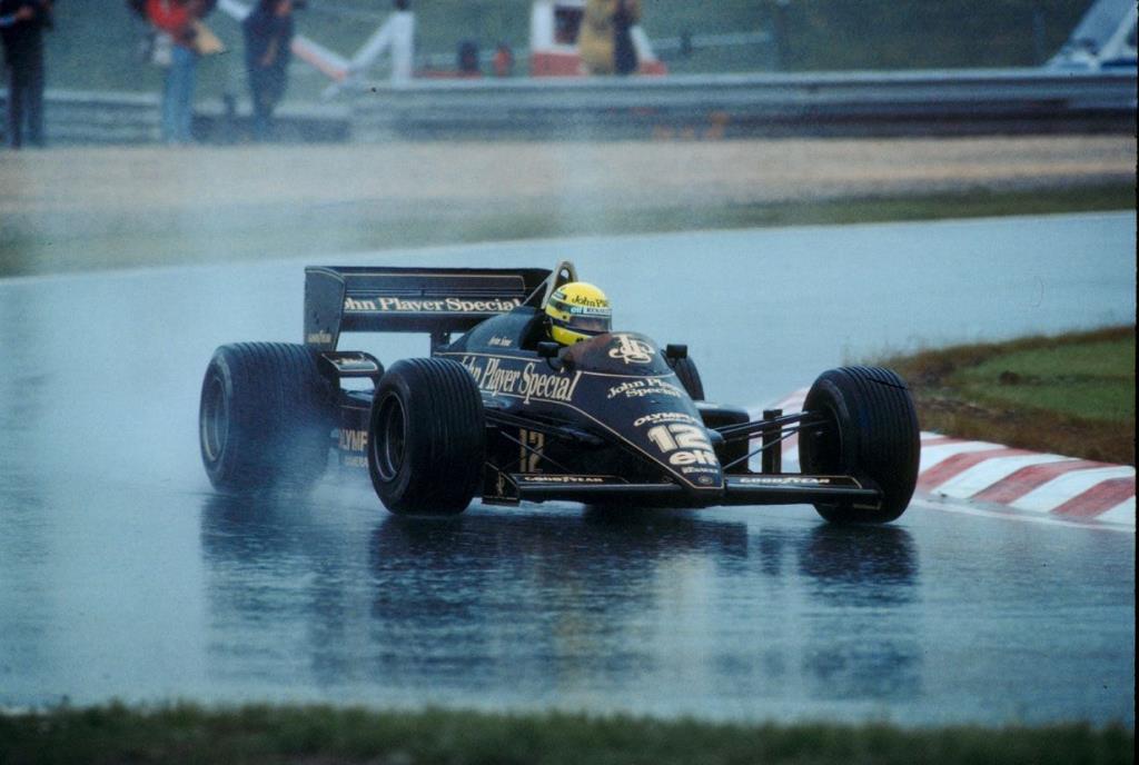 The return of an icon: Lotus and Bruno Senna celebrate Ayrton Senna's first F1 victory at Estoril