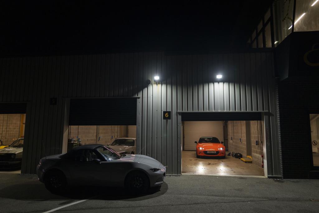 Mazda MX-5s take part in the UK's first ever unlit night-time track day