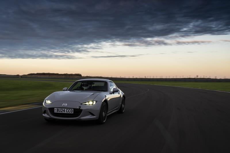 Mazda MX-5s take part in the UK's first ever unlit night-time track day