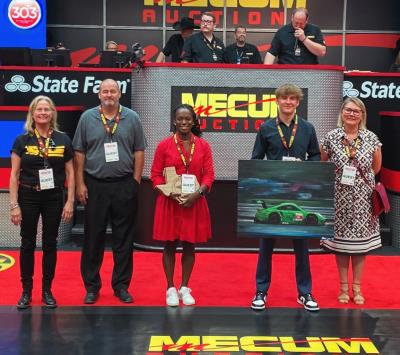 12th Grader Matvey Pukalo named Grand Prize Winner of Inaugural Bill Neale Automotive Fine Art Award for High School Students at Mecum Houston 2024