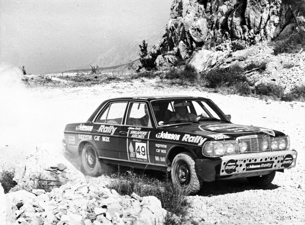 40 years ago: One-two for Mercedes-Benz 280 E in the 'London–Sydney': Rally tour half-way round the world with the W 123