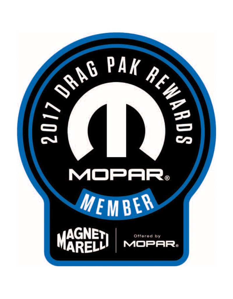 MOPAR ANNOUNCES INITIATIVES TO SUPPORT NHRA RACERS IN 2017