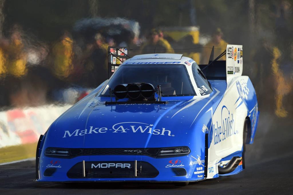 Hagan Powers To Third NHRA New England Nationals Triumph In Mopar Express Lane Dodge Charger SRT Hellcat Funny Car