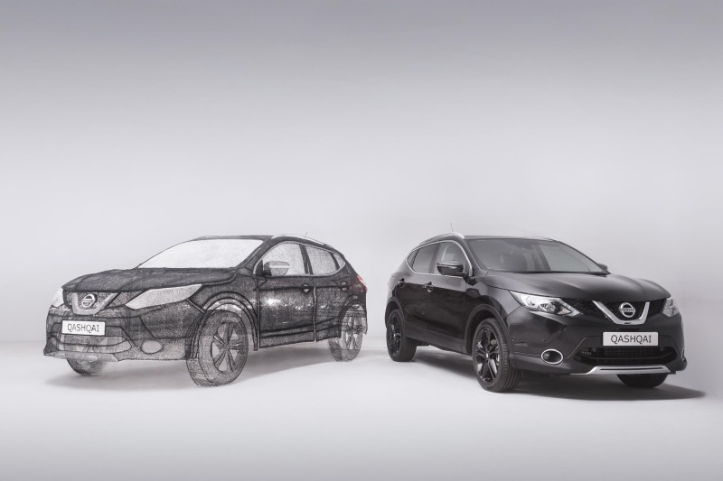 NISSAN CREATES WORLD'S LARGEST 3D PEN SCULPTURE: A STUNNING FULL-SIZED QASHQAI CROSSOVER