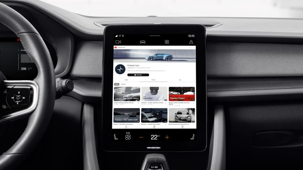 Polestar 2 now with YouTube; expansions to Range Assistant and Apple CarPlay