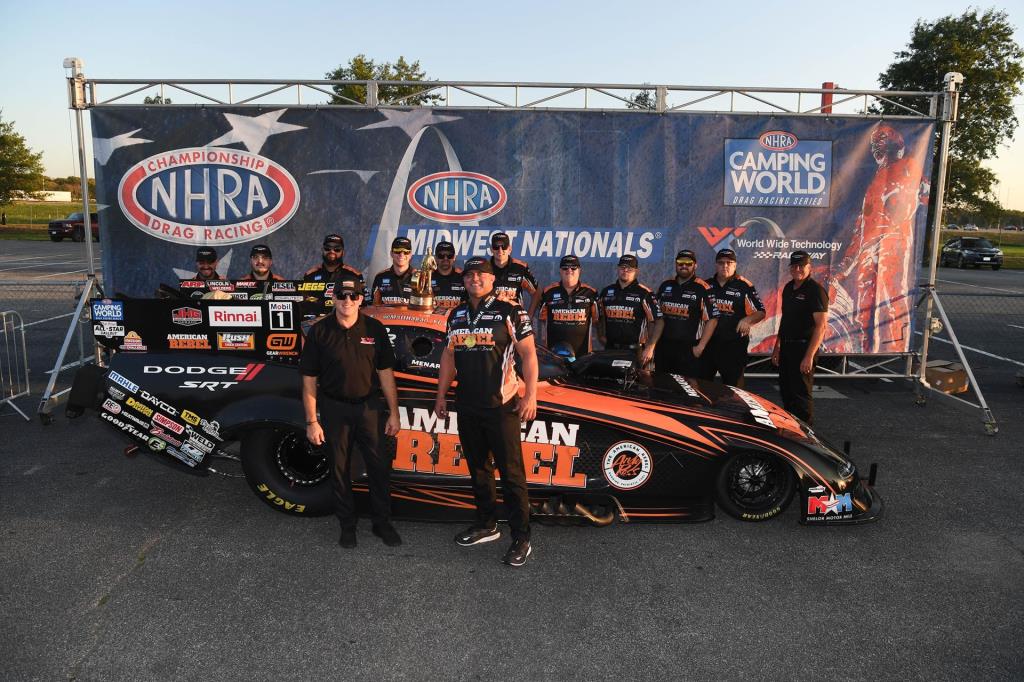 TSR Dodge//SRT Driver Hagan Banks Big Win at NHRA Midwest Nationals, Teammate Pruett Races to Runner-up Finish