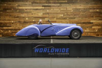 Figoni et Falaschi bodied Delahaye 135M Competition Court Cabriolet brings $1.16 million at Worldwide's Enthusiast Auction in Indiana